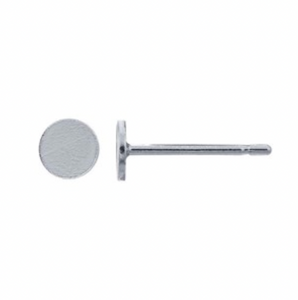 Silver Flat Round Stud