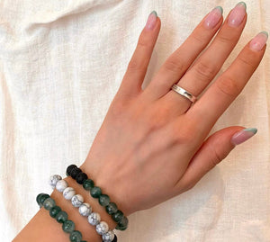 White Turquoise Stretch Bracelet