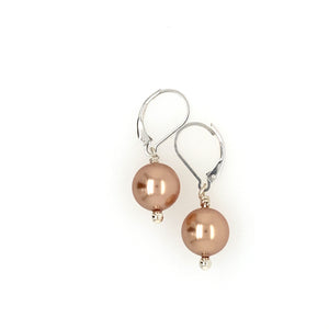 Interchangeable Pearl Lever Back Earrings 10 Colours McGregor